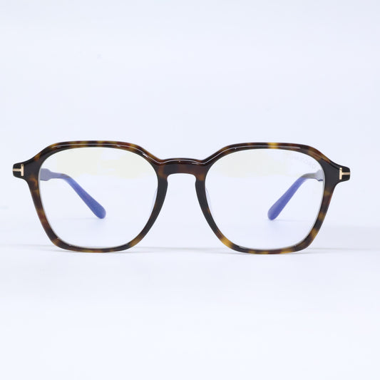 TOM FORD トムフォード FT6101-D-B/V 052 ダークハバナ ウェリントン/ボストン調フレーム ブルーライトカットメガネ 眼鏡