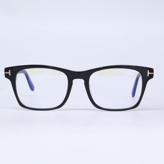 TOM FORD トムフォード FT6150-D-B/V 001 シャイニーブラック アジアフィット スクエアモデル ブルーライトカットメガネ 眼鏡