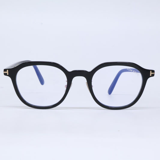 TOM FORD トムフォード FT6011-K-B/V 001 ブラック×ゴールド クラウンパントシェイプ ブルーライトカットメガネ 眼鏡