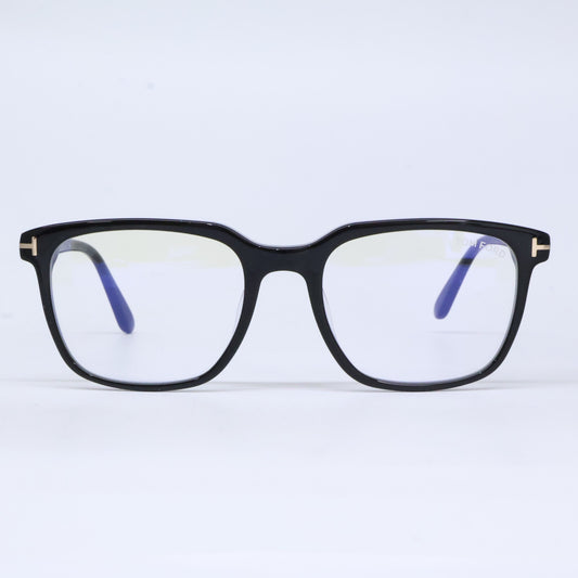 TOM FORD トムフォード FT5818-F-B/V 001 シャイニーブラック ウェリントン/スクエア型フレーム ブルーライトカットレンズメガネ 眼鏡