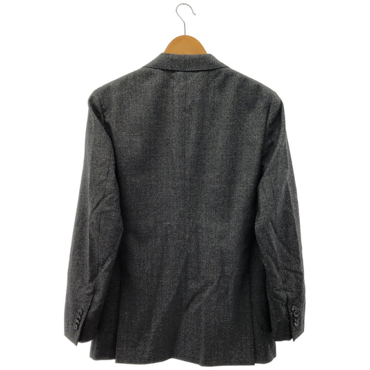 green label relaxing 3122-127-1352 Canonico fabric Gray wool milled plain weave 2B S/RV jacket Tops