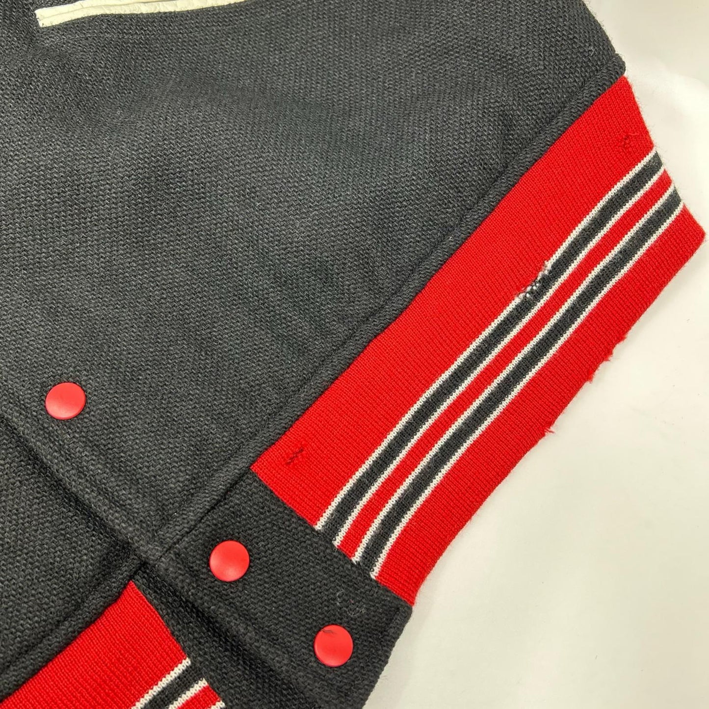 needles ニードルズ RW168 ブラック Deconstructed Lettered Jacket - Wool Melton レタードジャケット ジャケット