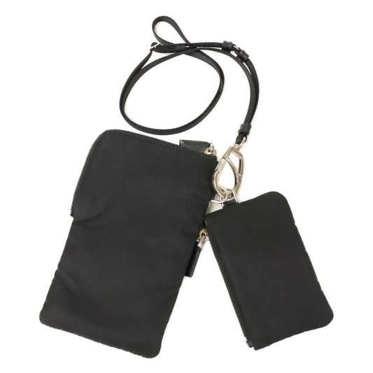 PRADA プラダ 【美品】2TT091 Re-Nylon リナイロン ネックストラップ付 フォンケース ポーチ