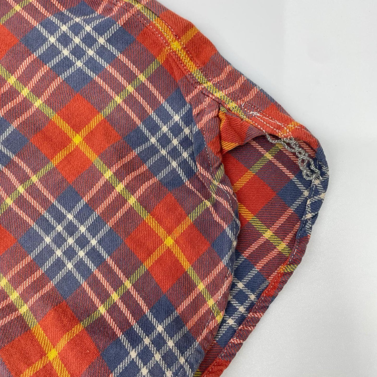RRL ダブルアールエル 782889985001 オレンジ×ブルー コットン ヴィンテージチェック Farrell West Sport Shirt トップス