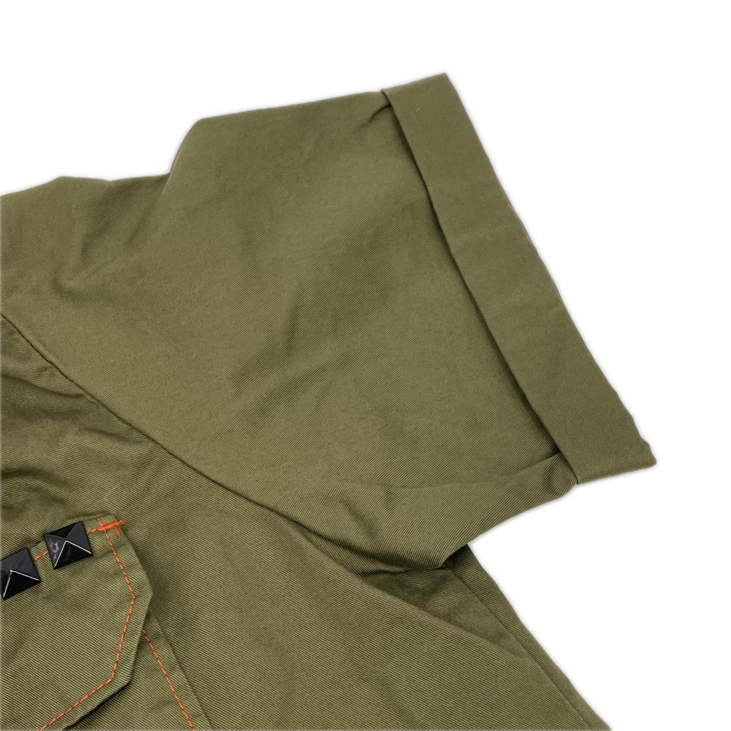DOUBLE STANDARD CLOTHING ダブルスタンダードクロージング 0204-130-243 24年製 カーキ ミリタリーチノシャツ トップス