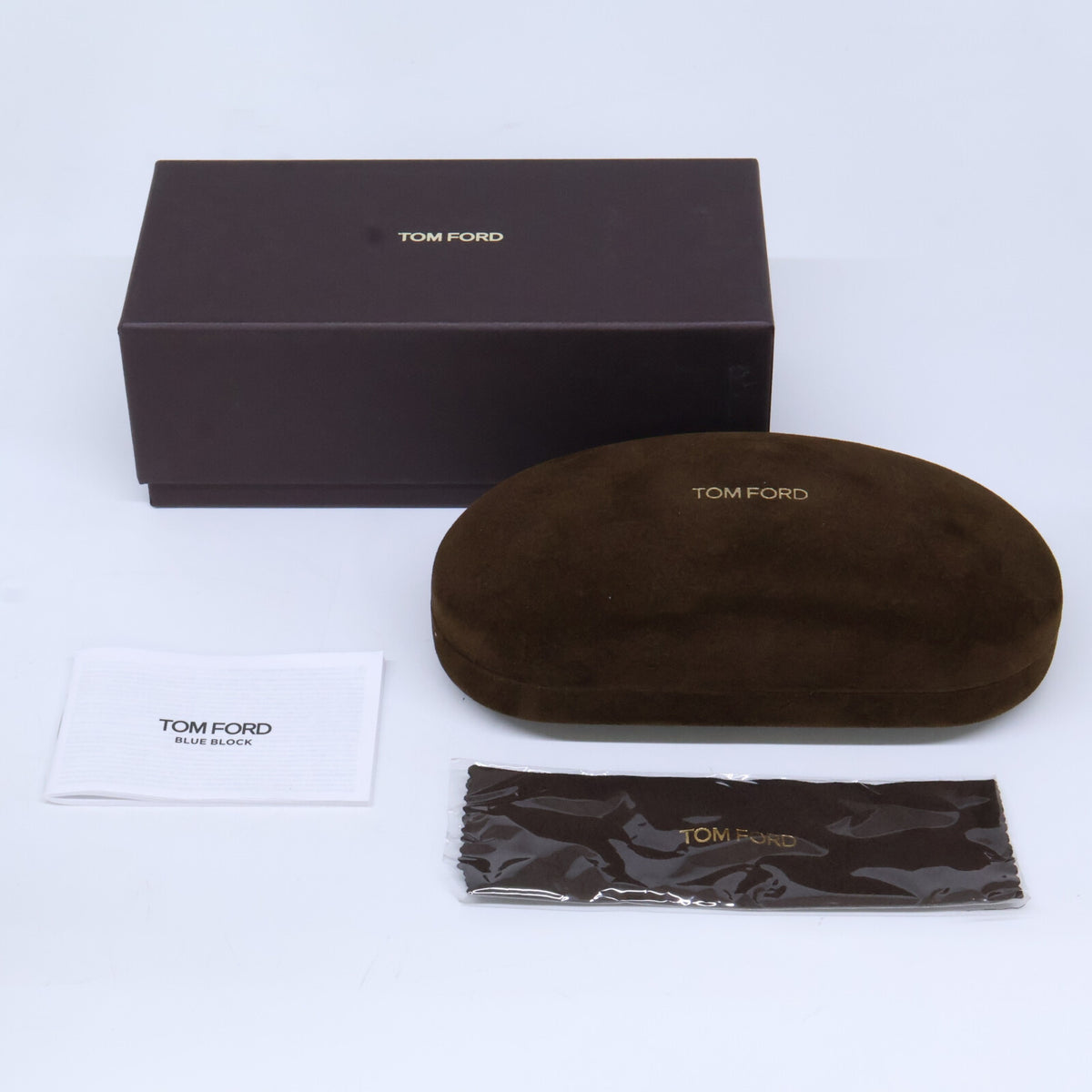 TOM FORD トムフォード 【美品】TF6163-D-B 001 ブルーライトカットレンズ ウェリントンシェイプ アイウェア 眼鏡