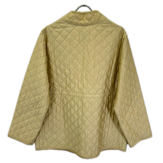 CLANE クラネ 13104-0532 Yellow QUILTING NO COLLAR JACKET Quilted Collarless Jacket Jacket