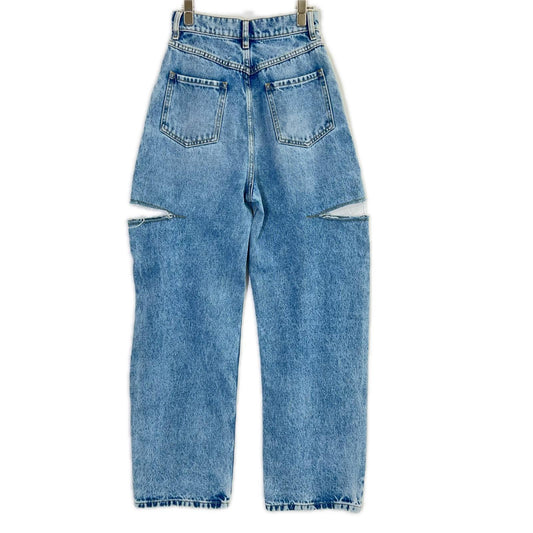 Maison margiela メゾンマルジェラ S51LA0051 S30513 ブルー サイドスリット デニムパンツ ボトムス