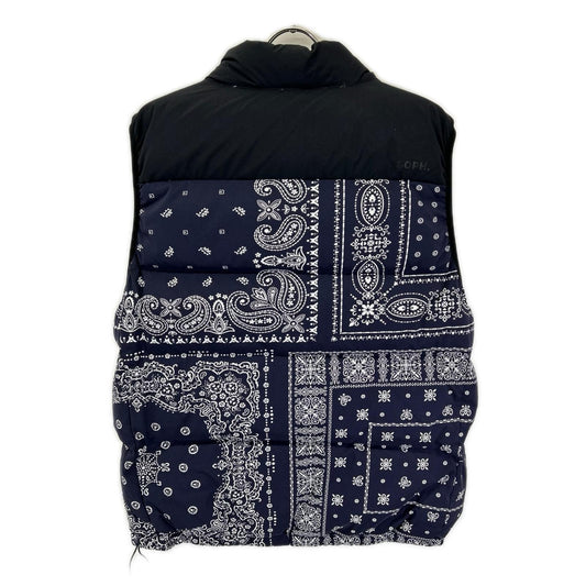 F.C.Real Bristol F.C. Real Bristol FCRB-222043 22AW Navy DOWN VEST paisley-pattern down vest vest