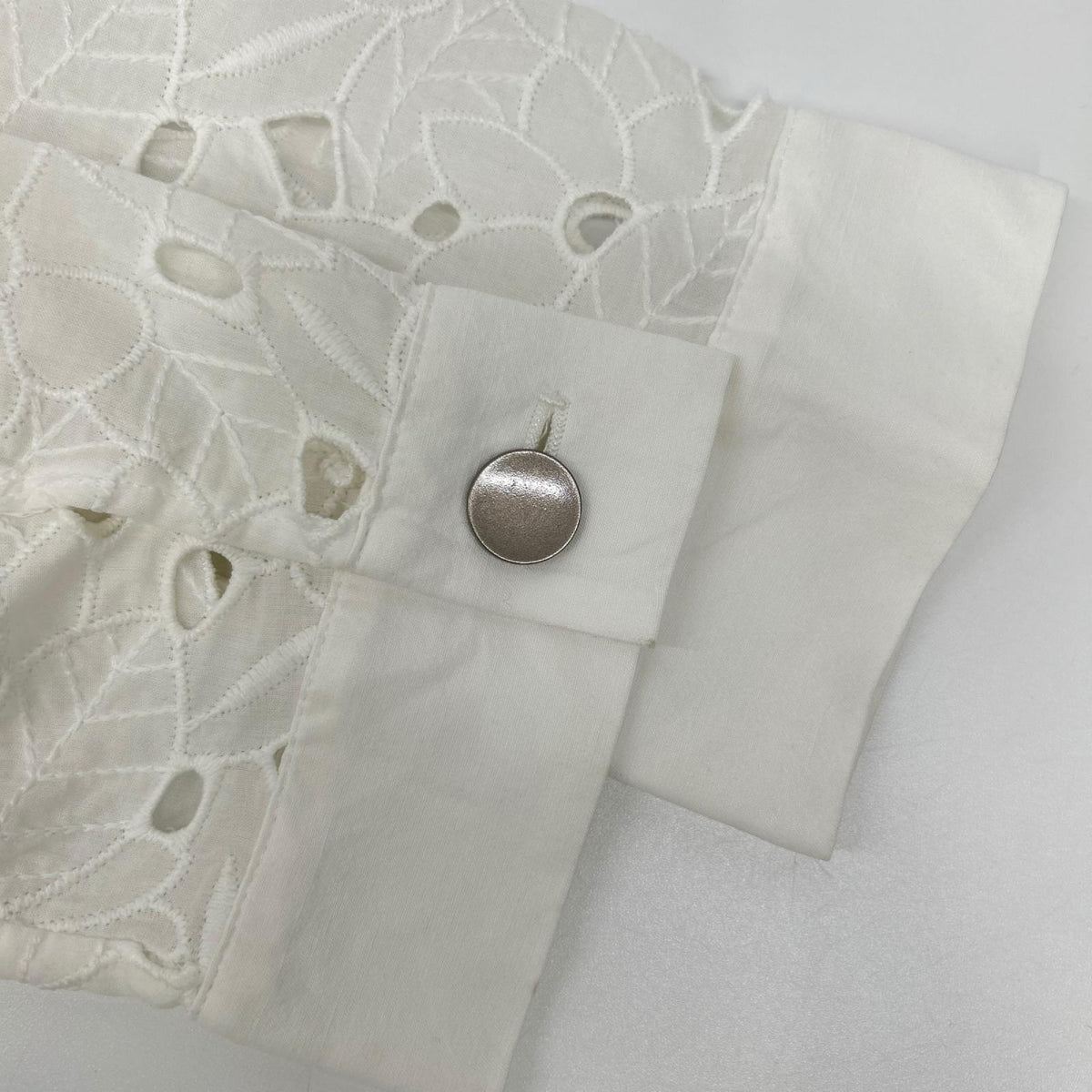 theory luxe セオリーリュクス 26SS 03-6204120 ホワイト コットン コットンアイレットカラーレスジャケット ジャケット