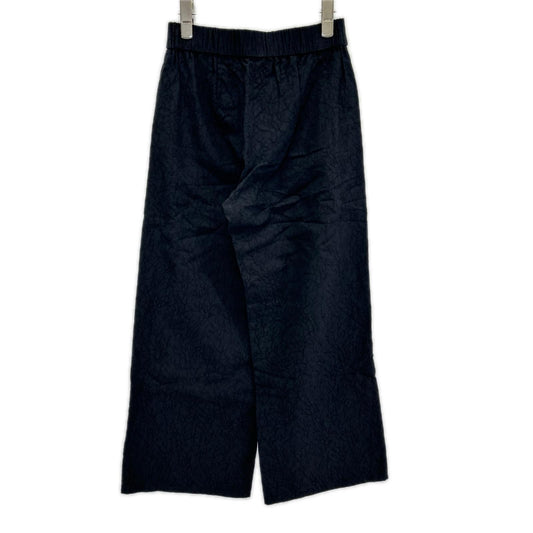 theory luxe セオリーリュクス 26SS 03-6206405 ブラック コットン 刺繍デザイン ワイドパンツ ボトムス