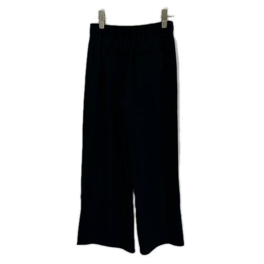 theory luxe セオリーリュクス 26SS 03-6106440 ブラック トリアセテート ゴムウエスト ワイドパンツ ボトムス