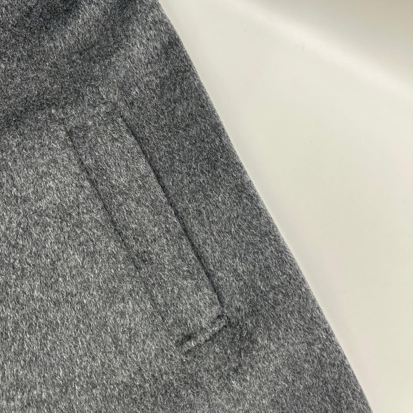 theory luxe セオリーリュクス 24AW 03-4309601 Moxie Olevia グレー ウール×カシミヤ スタンドカラー ダブルブレスト ミディアムコート コート
