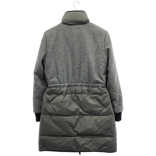 SPORTMAX CODE スポーツマックスコード チャコール ナイロン×ウール リブ フルジップ ダウンジャケット トップス