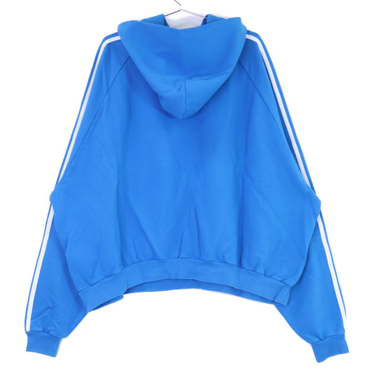 BALENCIAGA バレンシアガ xadidasアディダス【新品同様/国内正規】729322 Large Fit Hoodie ロゴ刺繍 プルオーバー パーカー トップス