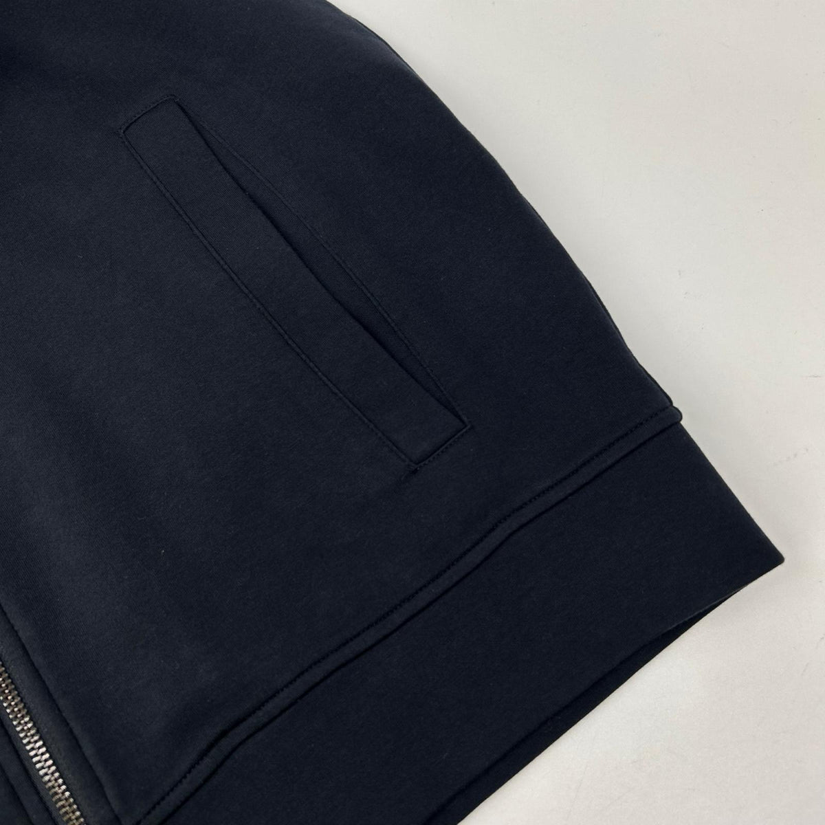 EMPORIOARMANI エンポリオアルマーニ ネイビー ロゴ刺繍 ダブルジップ ジップアップパーカー トップス