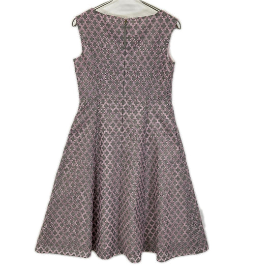 TOCCA トッカ 25AW グレー×ピンク コットン CODE MESSAGE バックジップ ドレスワンピース ワンピース