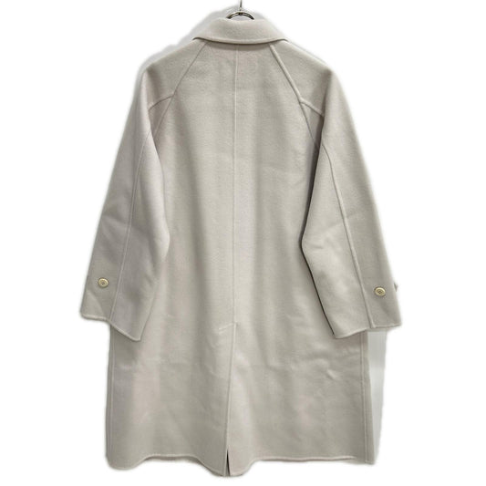 GALERIE VIE Galerie Vie 23082408003 White Wool Double-Face Bal Collar Coat Coat