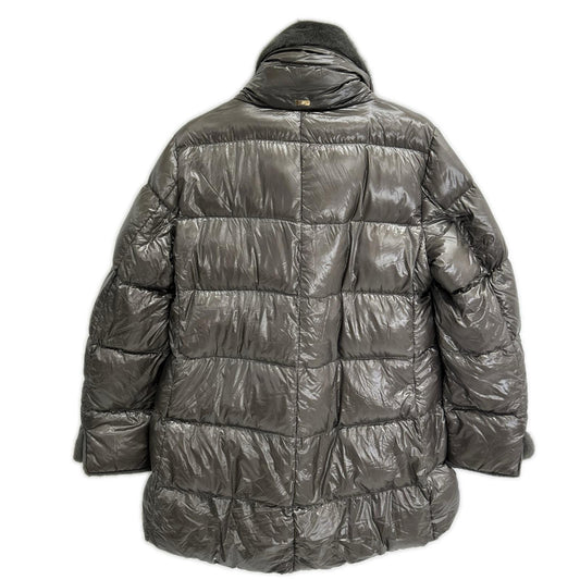 HERNO PI002140D 25 Black Faux-Fur High-Neck Down Jacket