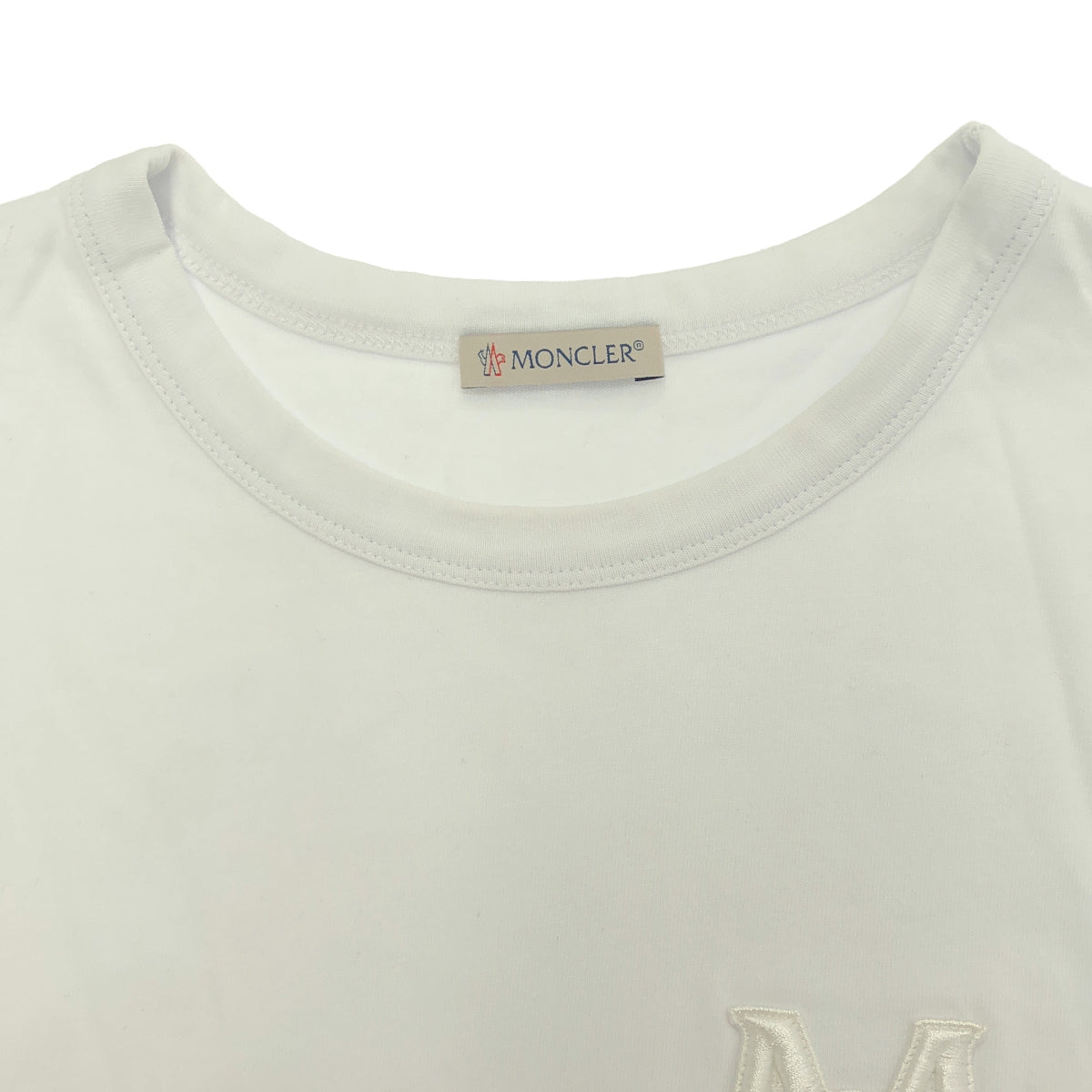 MONCLER モンクレール 20年製 ホワイト MAGLIA T-SHIRT ロゴワッペンtシャツ トップス
