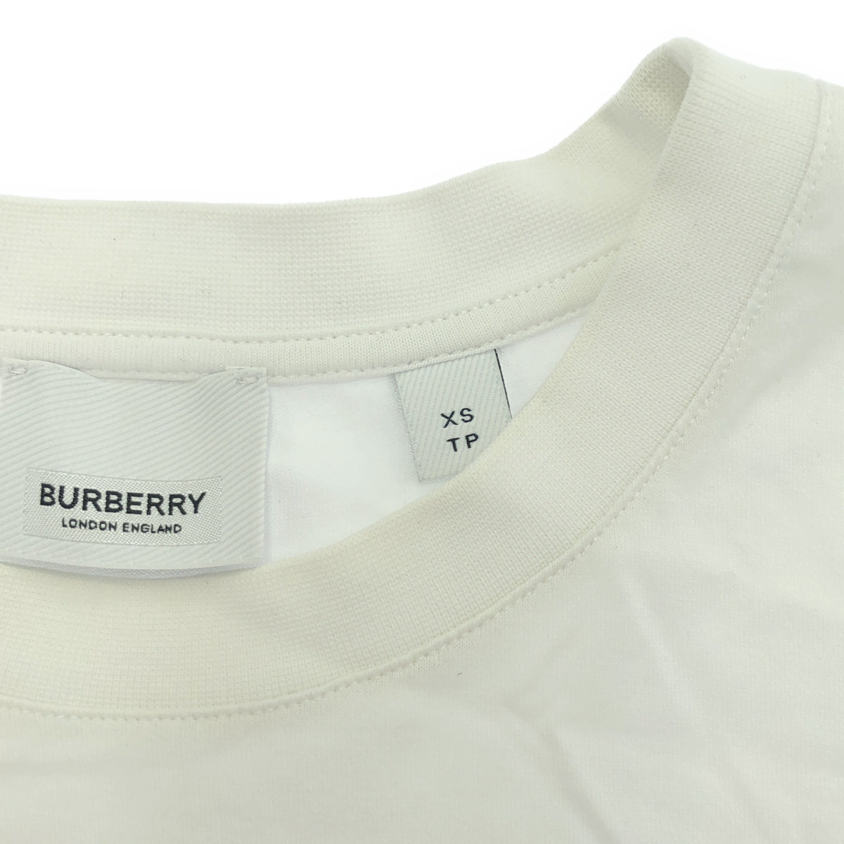 BURBERRY バーバリー 8017485 ホワイト モノグラムモチーフ TB ロゴプリント Tシャツ トップス