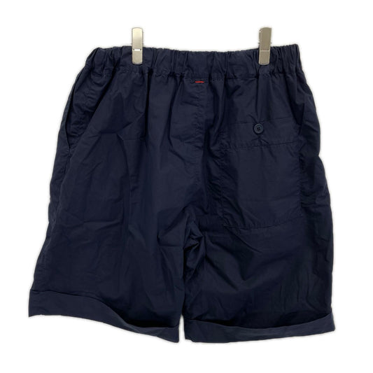 CASEY CASEY ケイシーケイシー ネイビー 高密度コットン ドローストリングス イージワイドショートパンツ ボトムス