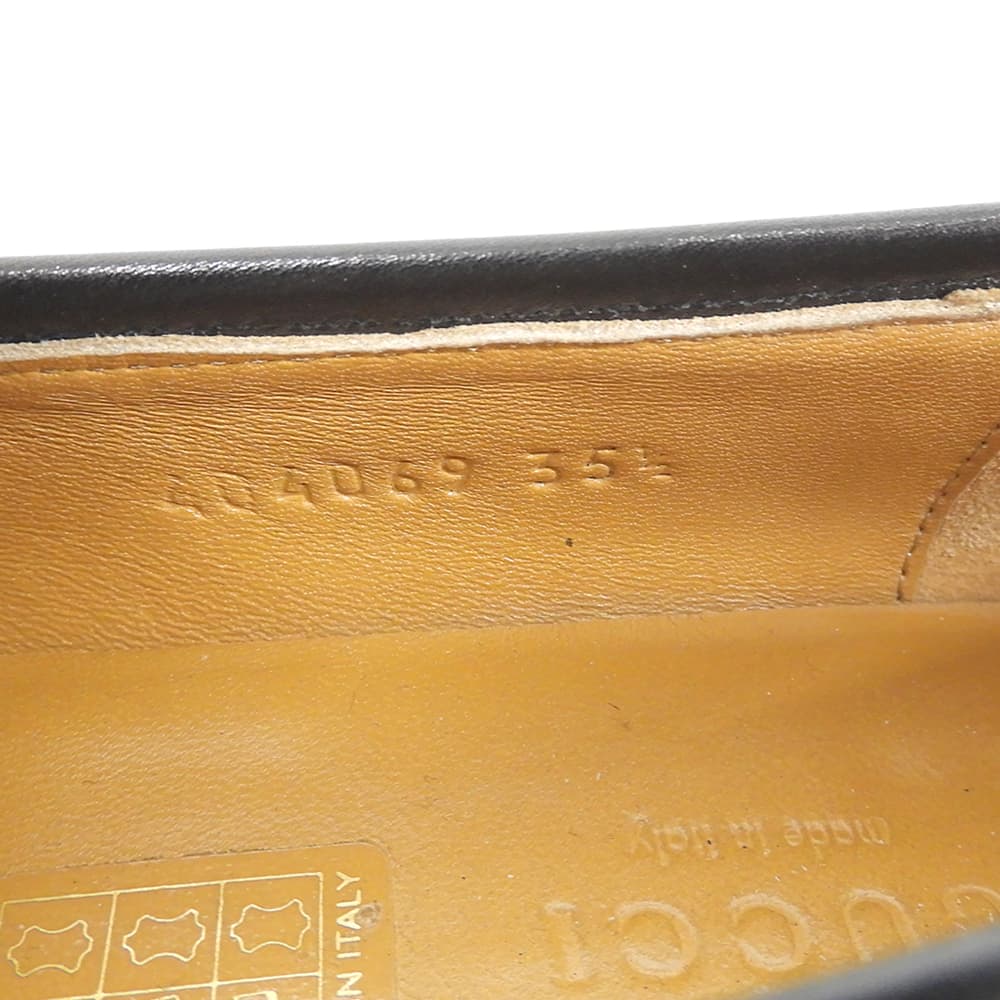 GUCCI グッチ ヨルダーン ホースビット レザー ローファー シューズ レディース 黒 ブラック 35 1/2 シューズ