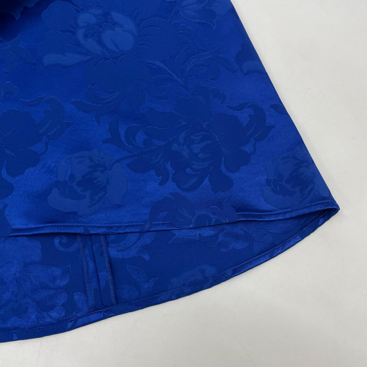 BALENCIAGA バレンシアガ 625534 20年製 ブルー フラワー柄 アシンメトリーロングスカート スカート