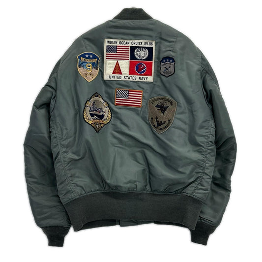 AVIREX アヴィレックス 783-3952036 セージグリーン TOP GUN MA-1 CUSTOM ワッペン付きブルゾンジャケット ジャケット