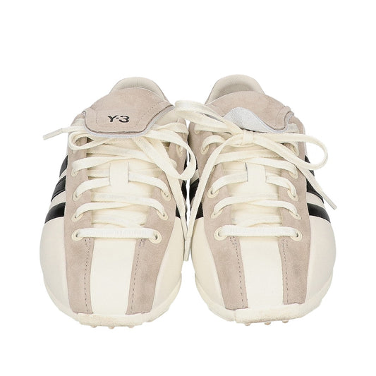 Y-3 ワイスリー 【美品/25年製】KI7091 Field ストライプ オールレザー スニーカー シューズ