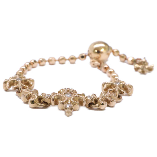 AbHeri アベリ 美品 637A Diamond Chain-Ring/クロスモチーフ 0.04ctダイヤモンドチェーン リング 指輪