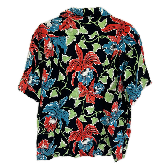 SUN SURF サンサーフ SS39217 ブラック CATTLEYA ORCHID/カトレアオーキッド アロハシャツ トップス
