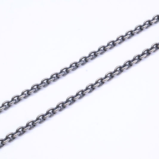 HIROTAKA ヒロタカ 美品 AB214TMNO Pipistrello K18 ダブルリング オキシダイズド シルバーチェーン ネックレス