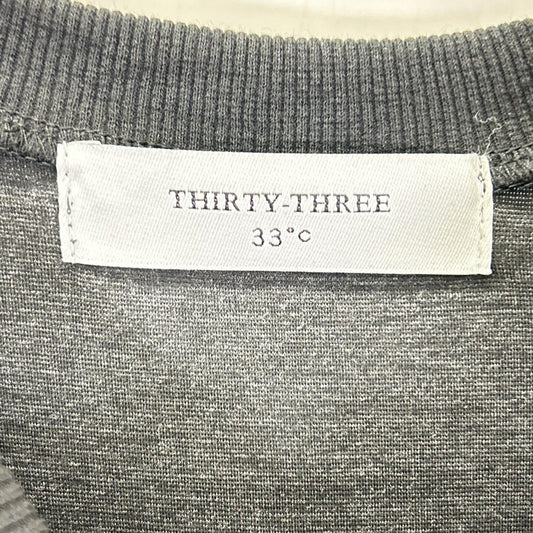 thirty three ブラック×インディゴ 接触冷感×テンセルデニム5分袖ワンピース ワンピース