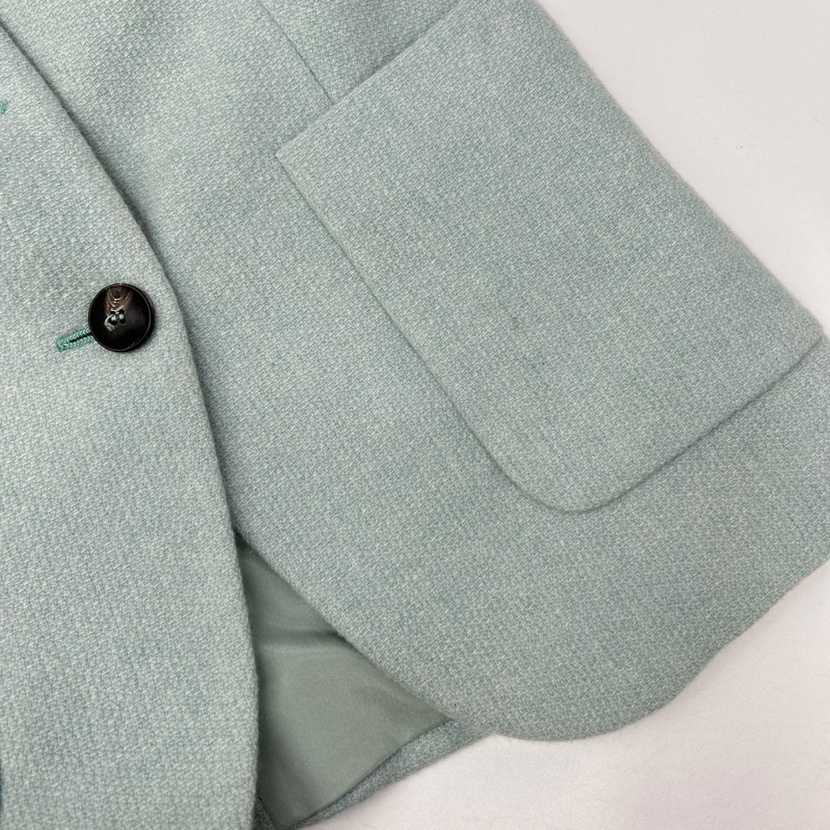 Max Mara マックスマーラ 104603790 ペールブルー カシミヤ100 センターベント シングルテーラードジャケット ジャケット
