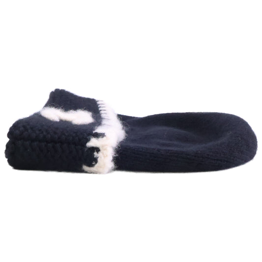 CHANEL シャネル 美品 国内正規 23A AA9230 カシミヤシルク ココマーク ニットキャップ/ビーニー 帽子