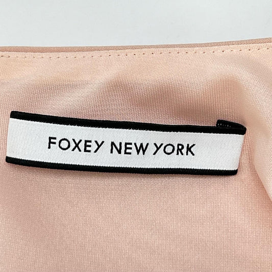 FOXEY NEW YORK フォクシーニューヨーク 41673-NSOOO625K Classic Foxey/クラシックフォクシー ピンク トリアセテート混 バックジップ ノースリーブワンピース トップス