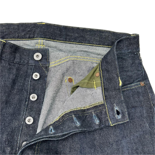 A.PRESSE アプレッセ 26SS AP-4001 インディゴ/ワンウォッシュ オリジナルタックボタン 13.5oz Washed Denim Wide Pants ボトムス