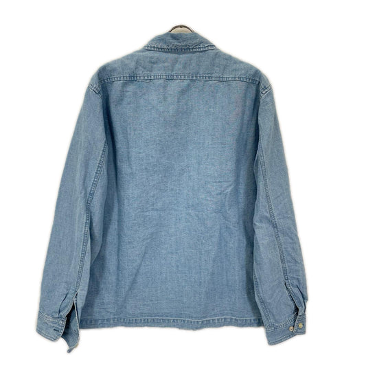 Pablo vinci パブロヴィンチ 24AW PBL-24AW-SH05-BULK ライトブルー コットンリネン シャンブレー ジップ シャツジャケット ジャケット