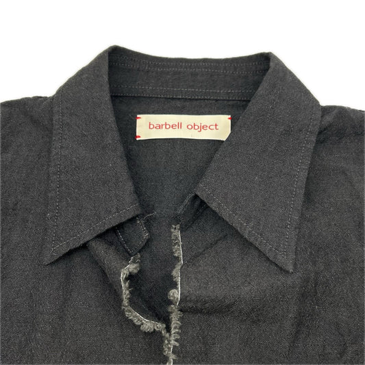 barbell object バーベルオブジェクト 25AW bo-05s01 C.GRAY/カーボングレー ウール×リネン 3b sh 3ボタンシャツ トップス