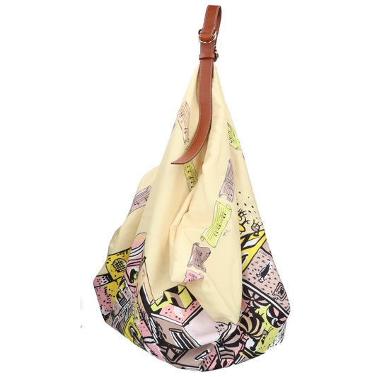 EMILIO PUCCI エミリオプッチ 【美品】総柄スカーフ レザーストラップ トートバッグ