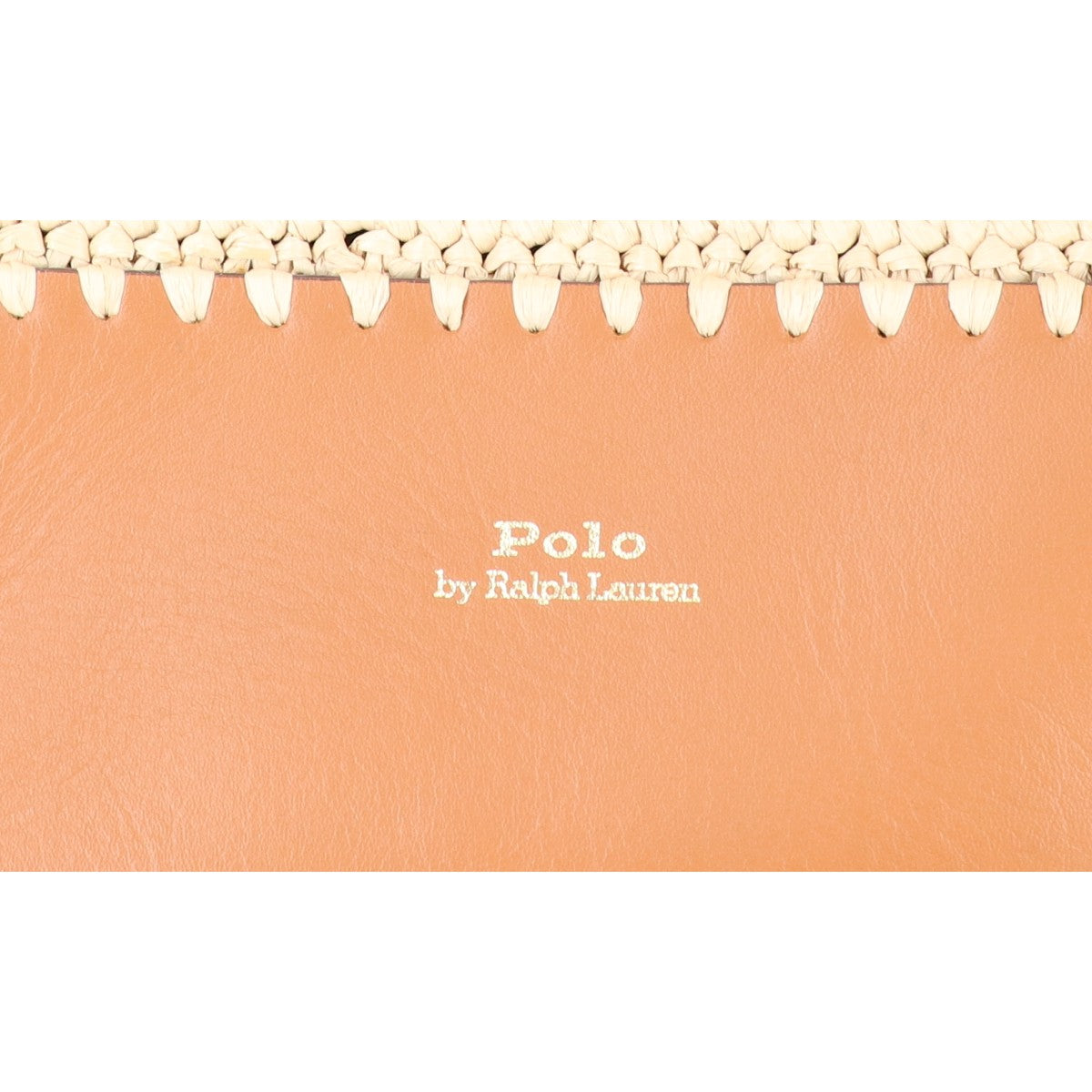 POLObyRalphLauren ポロラルフローレン 【美品】ラフィアxレザー バケットバッグ/ ショルダーバッグ