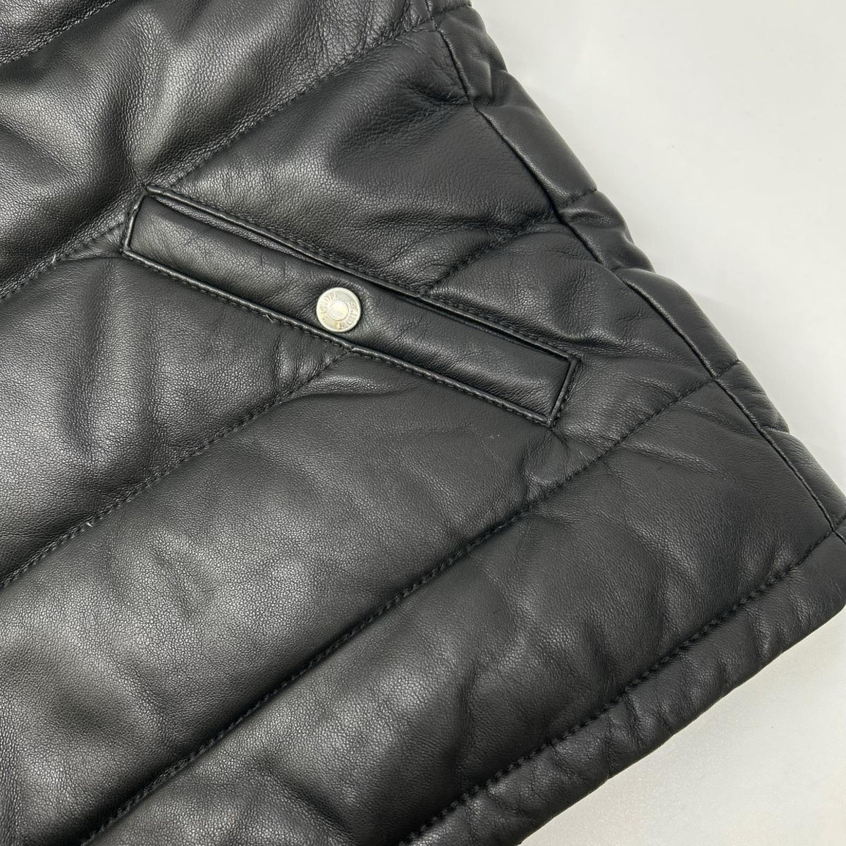 schott ショット 3171058 ブラック シープスキン レザーダウンジャケット ジャケット