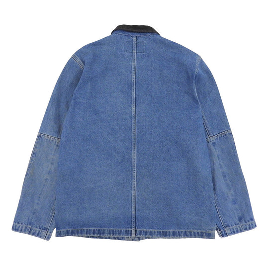 stussy ステューシー Denim Chore Coat 刺繍ロゴ デニムジャケット メンズ ブルー ブラック M ジャケット