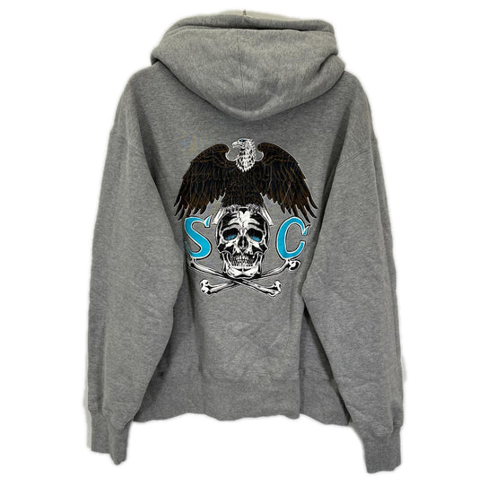 SC Subculture エスシー サブカルチャー 23AW SCHP-LTD03 グレー EAGLE SKULL HOODIE フロントロゴプリントプルオーバーパーカー トップス