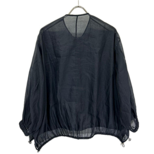 hLM エイチエルエム 25AW 750-5250711 ネイビー ポリエステル シアーオーガンジーシャツジャケット ジャケット