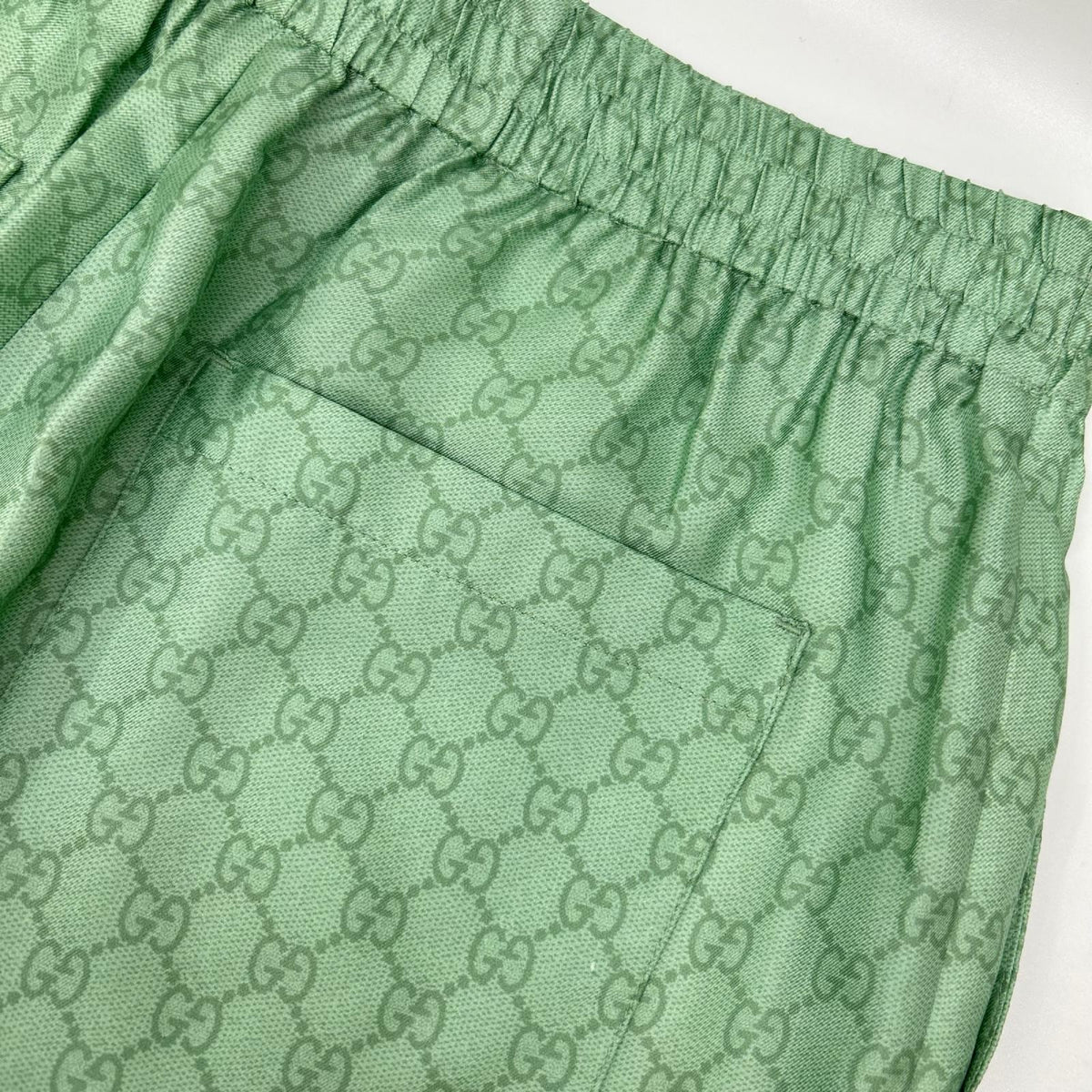 GUCCI グッチ ×ヒグチユウコ 日本限定 864050 ZAUTT グリーン GG総柄 シルクツイル ショートパンツ ボトムス