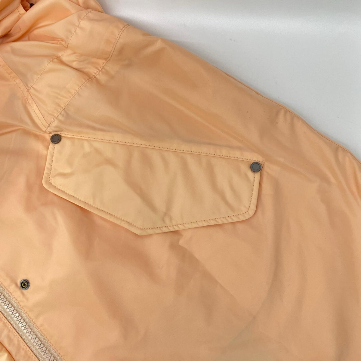 BOGNER ボグナー ライトオレンジ ナイロン フーデッドミリタリーコート コート