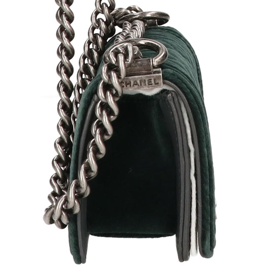 CHANEL シャネル 17番台 A67364 ベルベット ボーイシャネル15 ミニ チェーン ショルダーバッグ