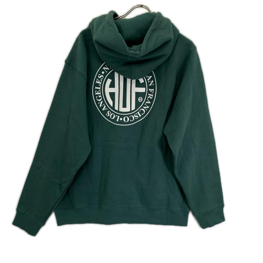 HUF ハフ グリーン コットン プルオーバー パーカー トップス